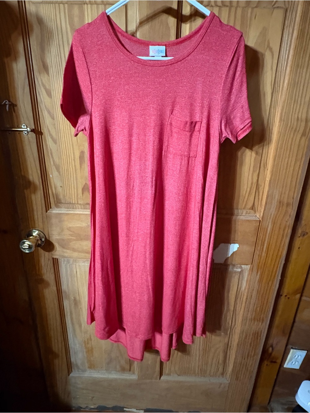 LuLaRoe Coral Pocket High-Low T-Shirt Dress
